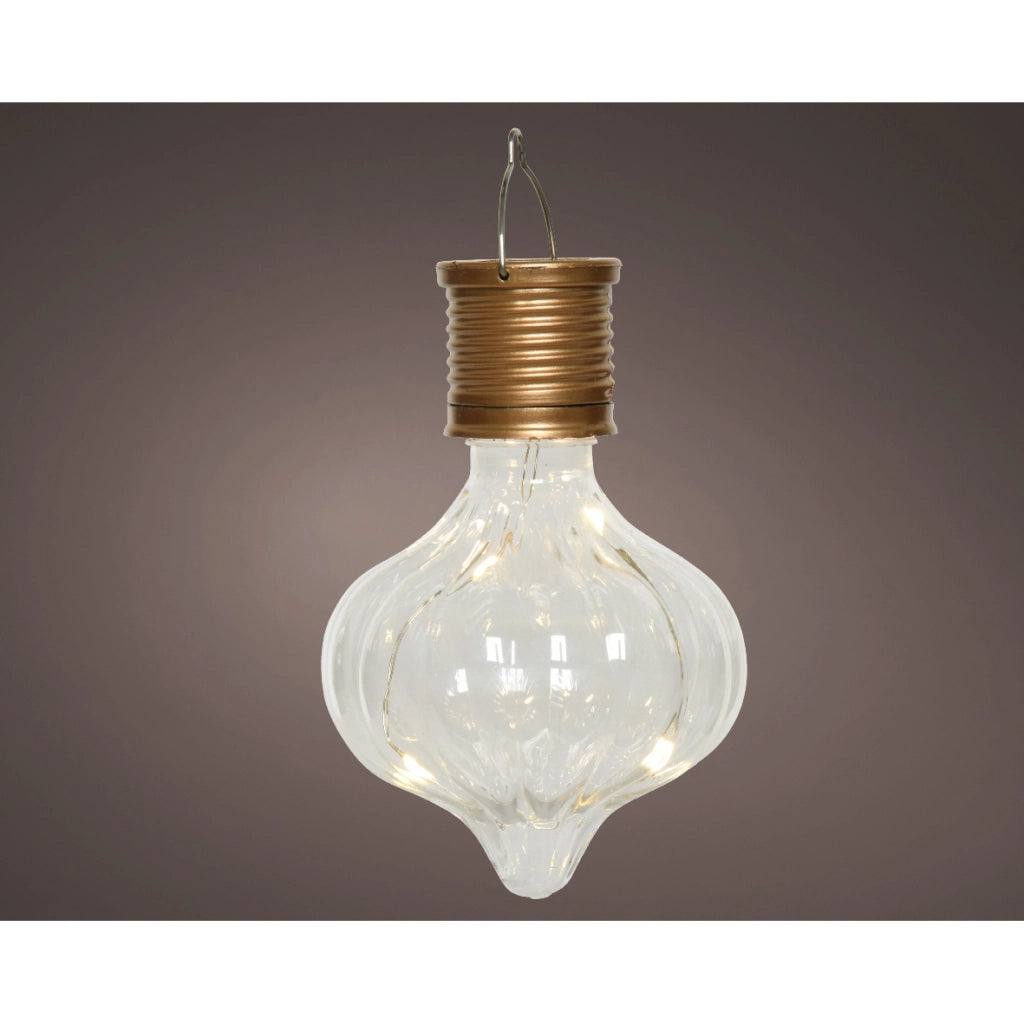 LAMPADINA SOLARE 7,7XH11,7CM BIANCO CALDO.