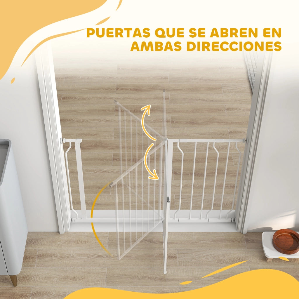 Barriera di Sicurezza per Cani Estensibile ¨C Minimal ¨C Bianco 75-115 cm