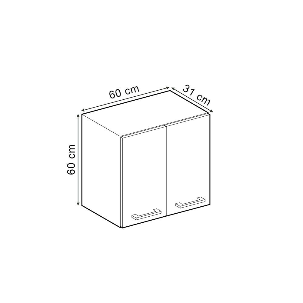 Pensile da cucina R-Line Antracite lucido/Antracite 60 cm Vicco