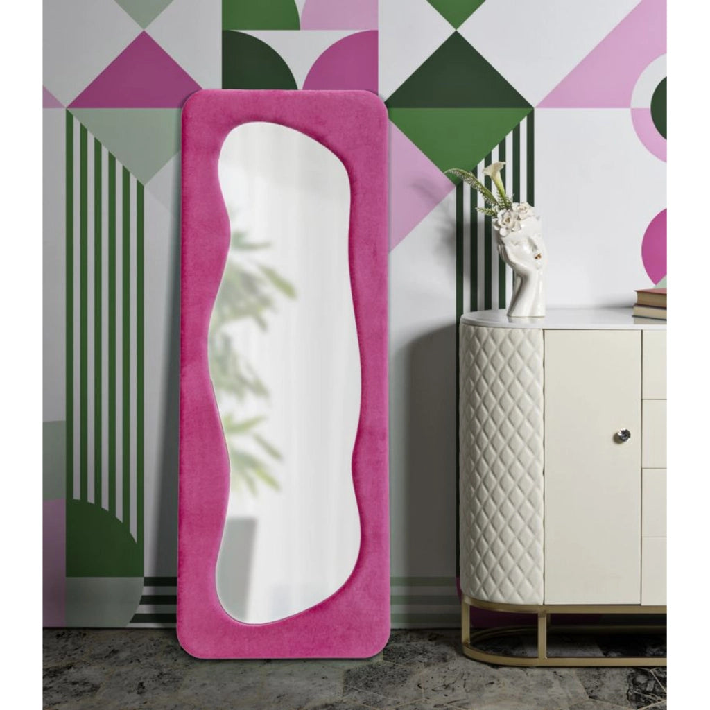 Specchio con Cornice VKH462, Rosa, MDF, 40x4x160 cm