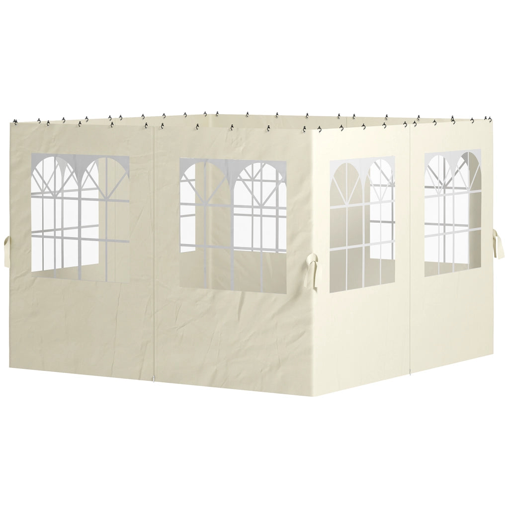 Pergola 3x3 m con Finestre e Tende Regolabili ¨C Minimal ¨C Beige