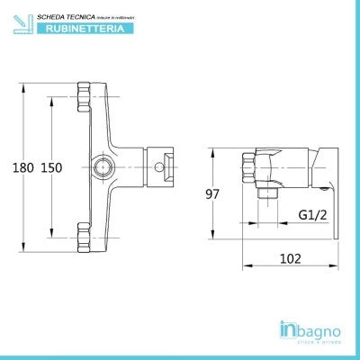 Set doccia incasso Prima completo di doccino e miscelatore monocomando