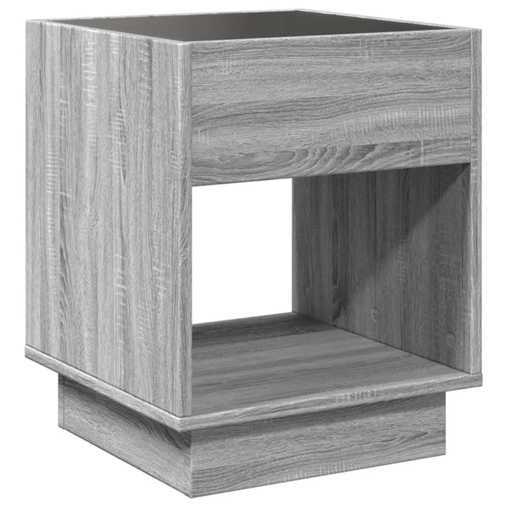Comodino con LED Infinity Rovere Sonoma 40x40x50 cm 3284082