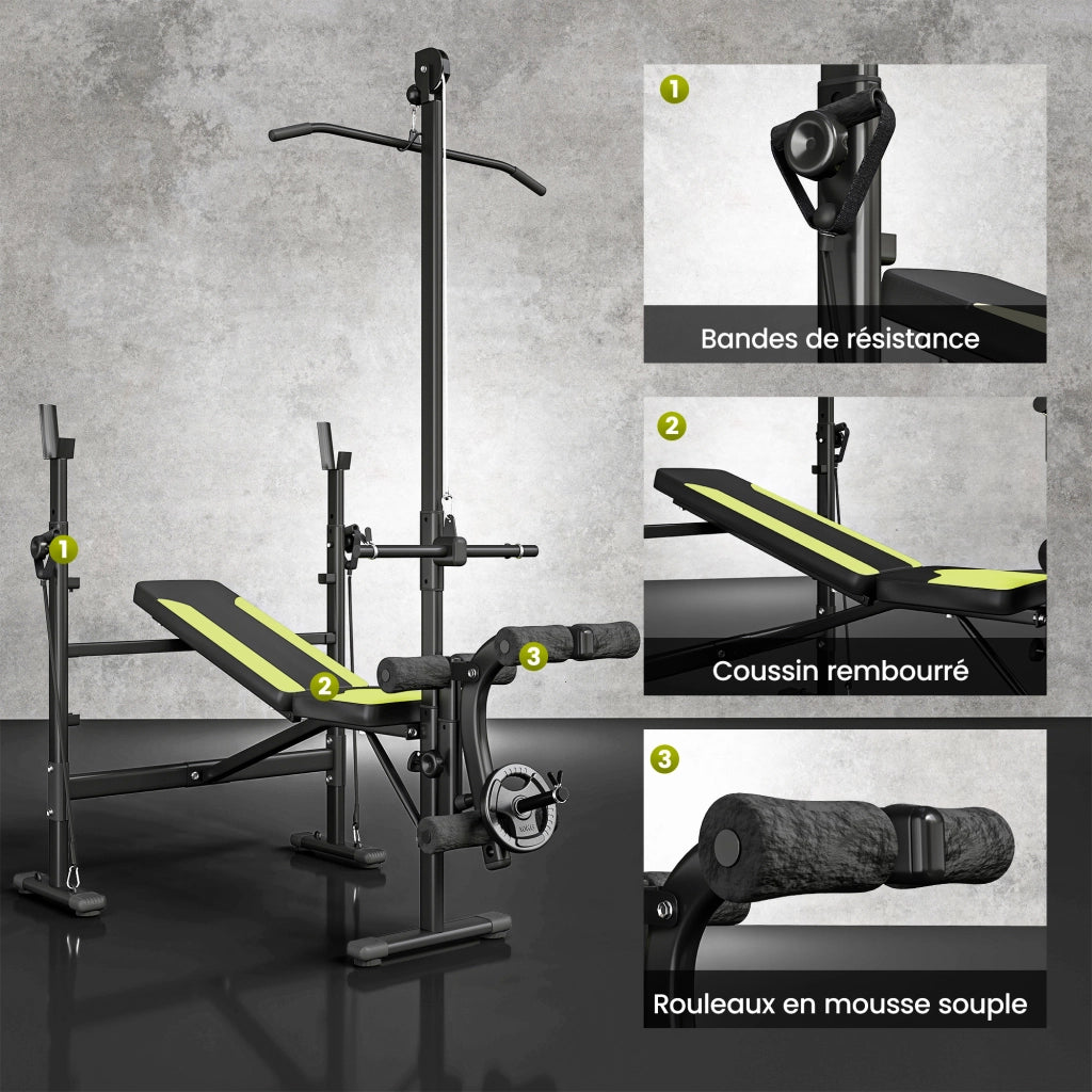 Panche multifunzione per allenamento ¨C zephmum ¨C nero e giallo
