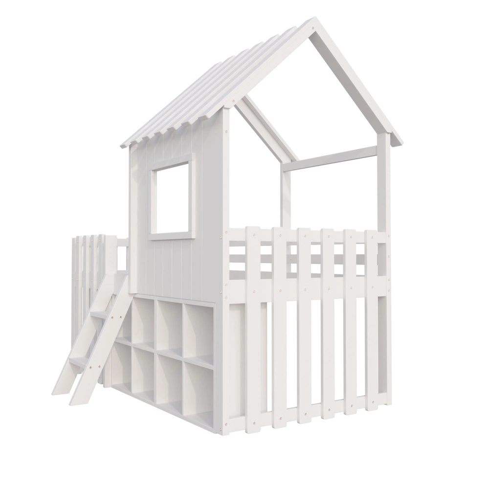 Letto casa bambini - Xylo - 90x200 cm legno bianco