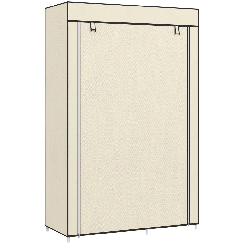 Armadio in Tessuto con Ripiani e Appendiabiti ¨C Zephmum ¨C Beige
