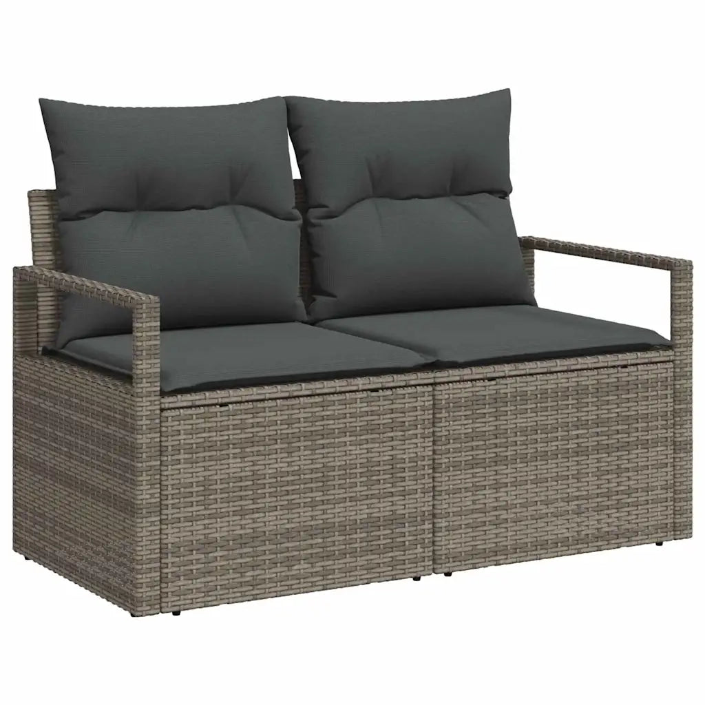 Set Divano da Giardino 6 pcs Grigio polyrattan
