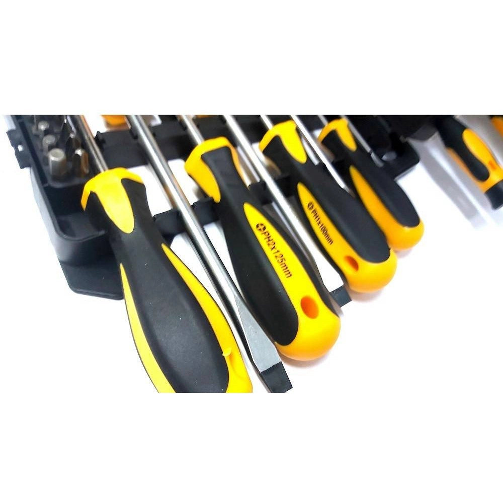 Trade Shop - Kit Set Da 44 Pezzi Cacciaviti Torx Esagonali Punte Inserti Bussola -