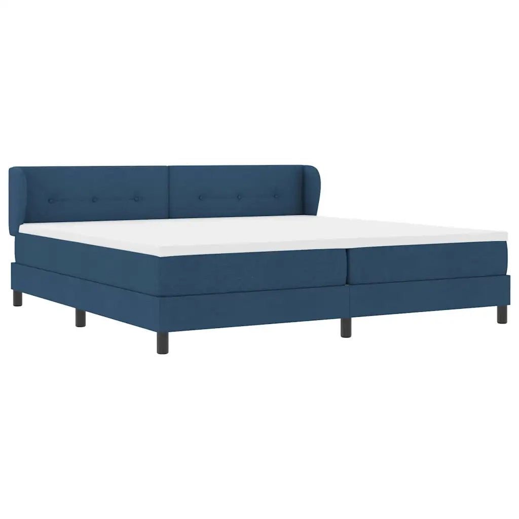 Letto a molle con materasso Blu 200 x 200 cm Tessuto 3340051