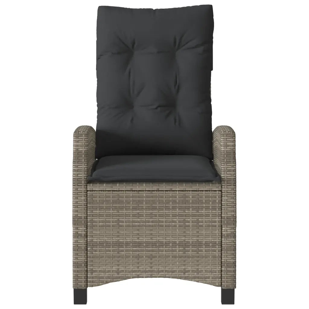 Set da Bistrò 3 pz con Cuscini Grigio in Polyrattan 365227