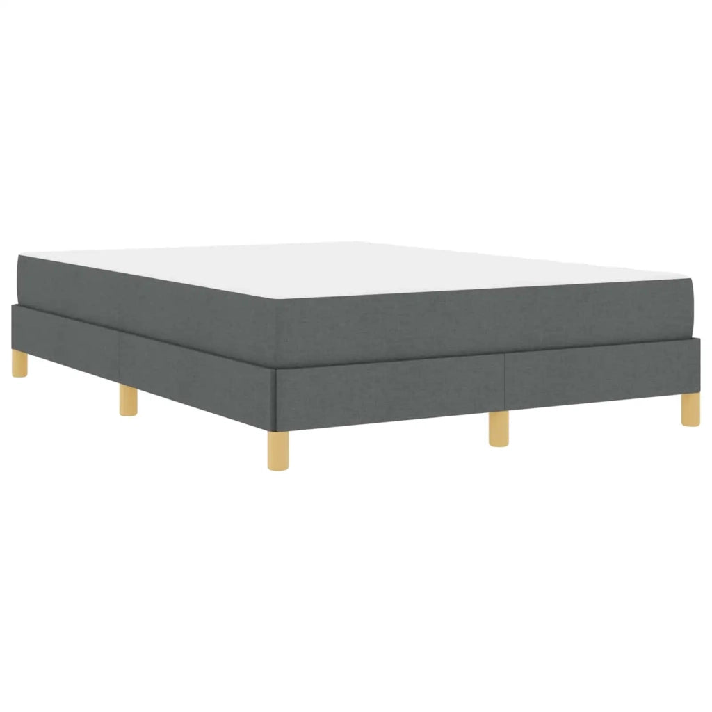 Letto a molle con materasso Grigio scuro 140 x 200 cm Tessuto