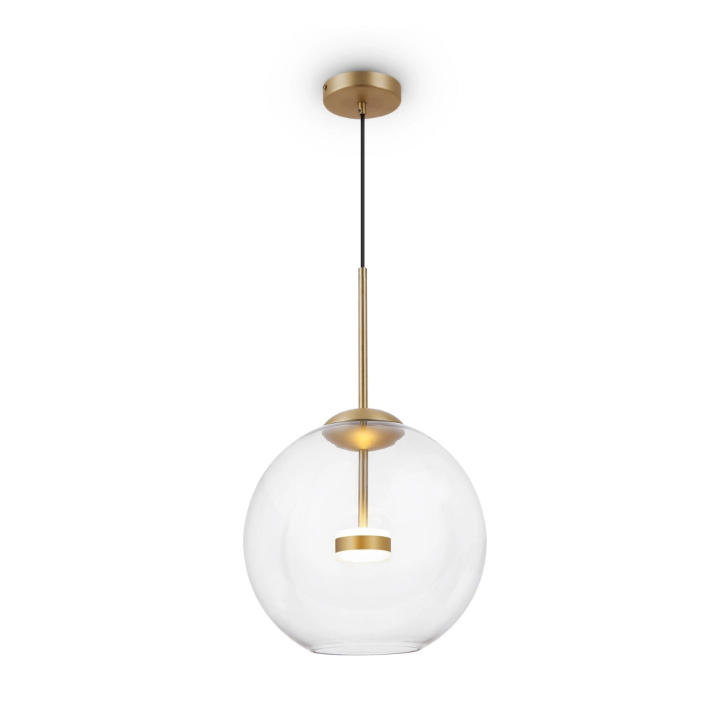 Maytoni Lampadario moderno Cometa 1 luce LED integrato oro metallo vetro