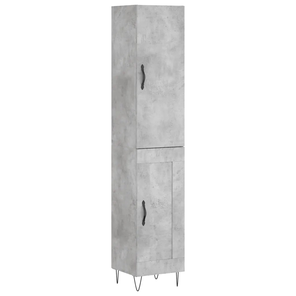Credenza Grigio Cemento 34,5x34x180 cm in Legno Multistrato 3199141