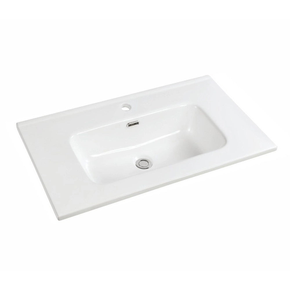 Lavabo da Incasso Bulnes70 in Ceramica Bianco Lucido 71 cm – Eleganza Essenziale per il Bagno