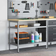 Piano di lavoro con lo scaffale Grigio 100 x 55 x 85 cm 4103457