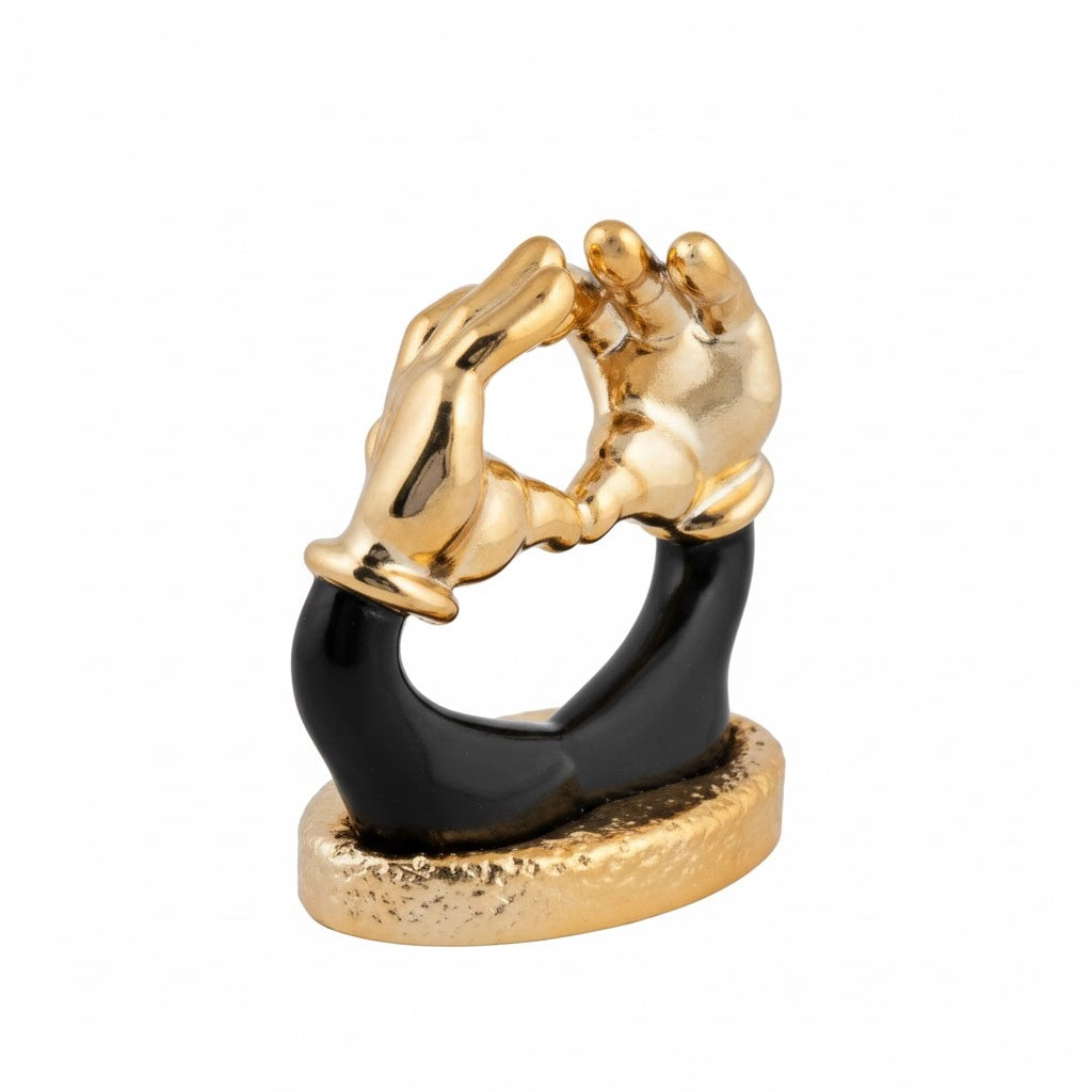 Mickey Love Scultura da Appoggio - Nero/Oro h.16