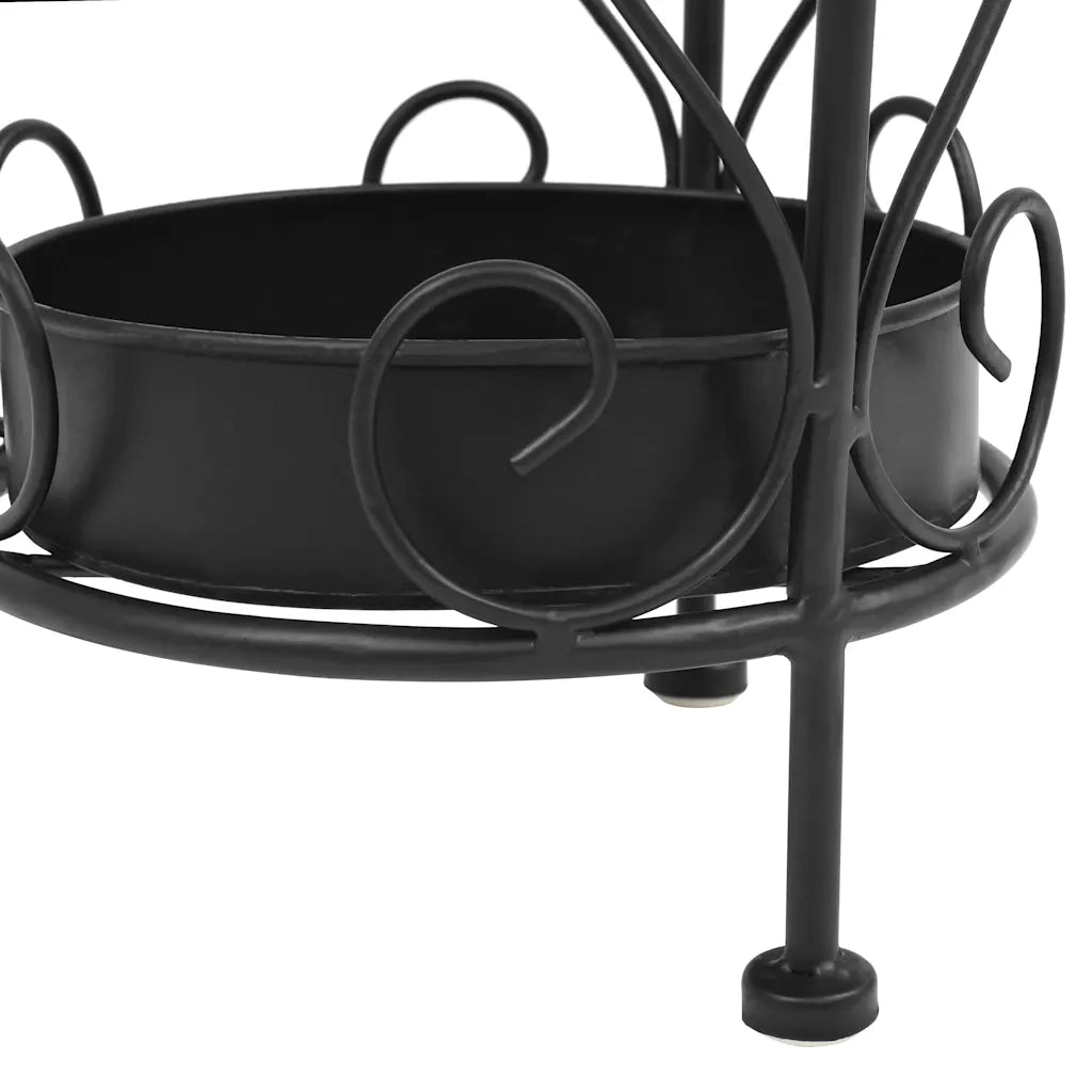 Portaombrelli Stile Vintage Metallo 26x46 cm Nero CFW9269448
