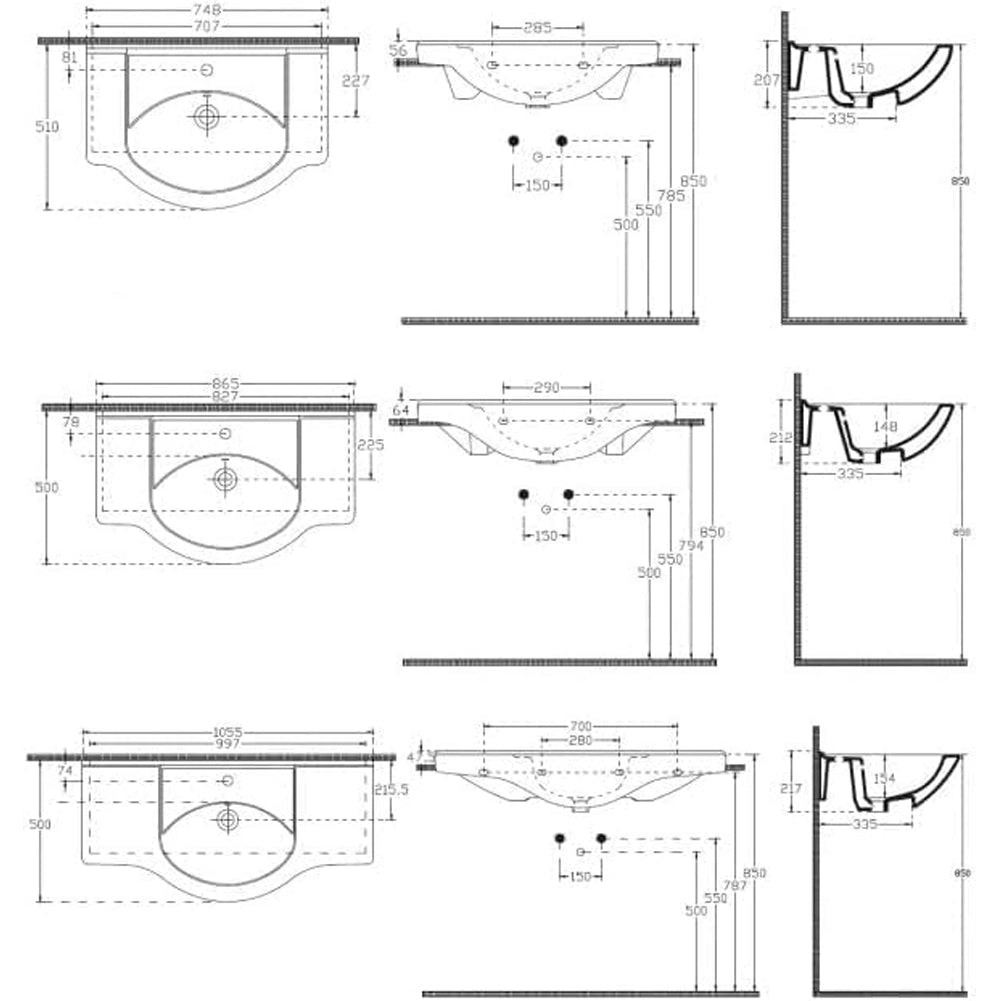 Mobile Da Bagno Noce Completo Modello Giada Ante Lisce 75cm Legno con Specchio