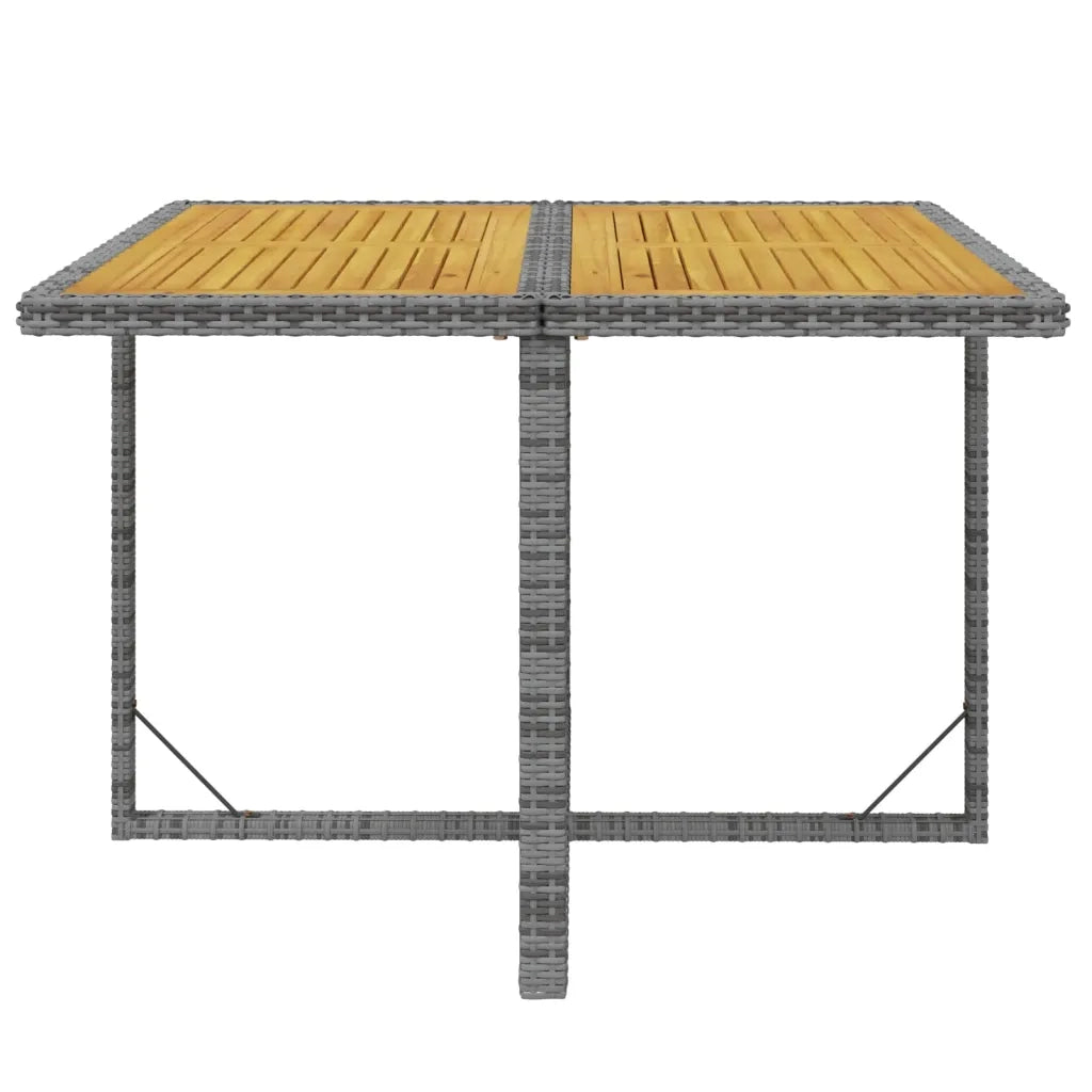 Set Pranzo da Giardino 9 pz con Cuscini in Polyrattan Grigio 3095526