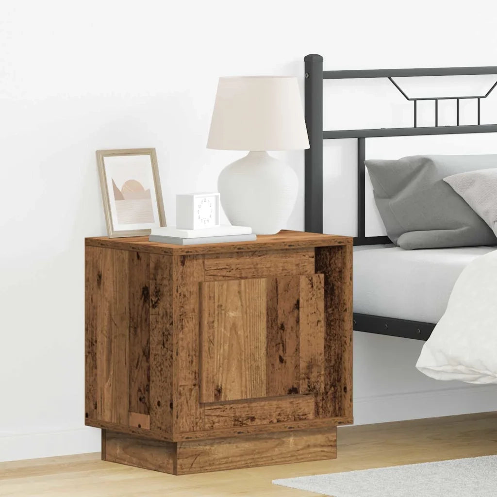 Set di 2 Comodini | Armadio da Notte | Mobiletto da notte Legno vecchio 44 x 34,5 x 45 cm