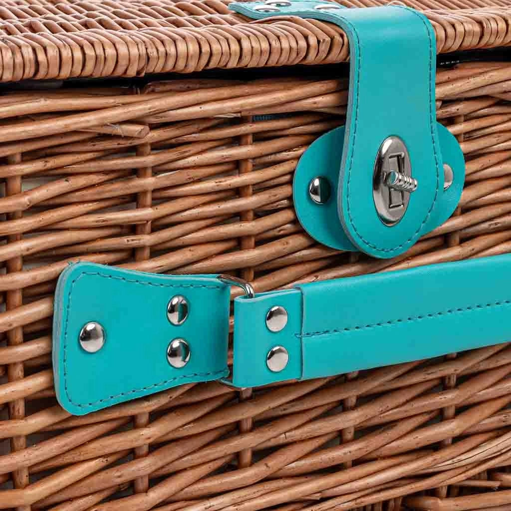Cestino da picnic per 4 persone, marrone, 40x28x18h cm
