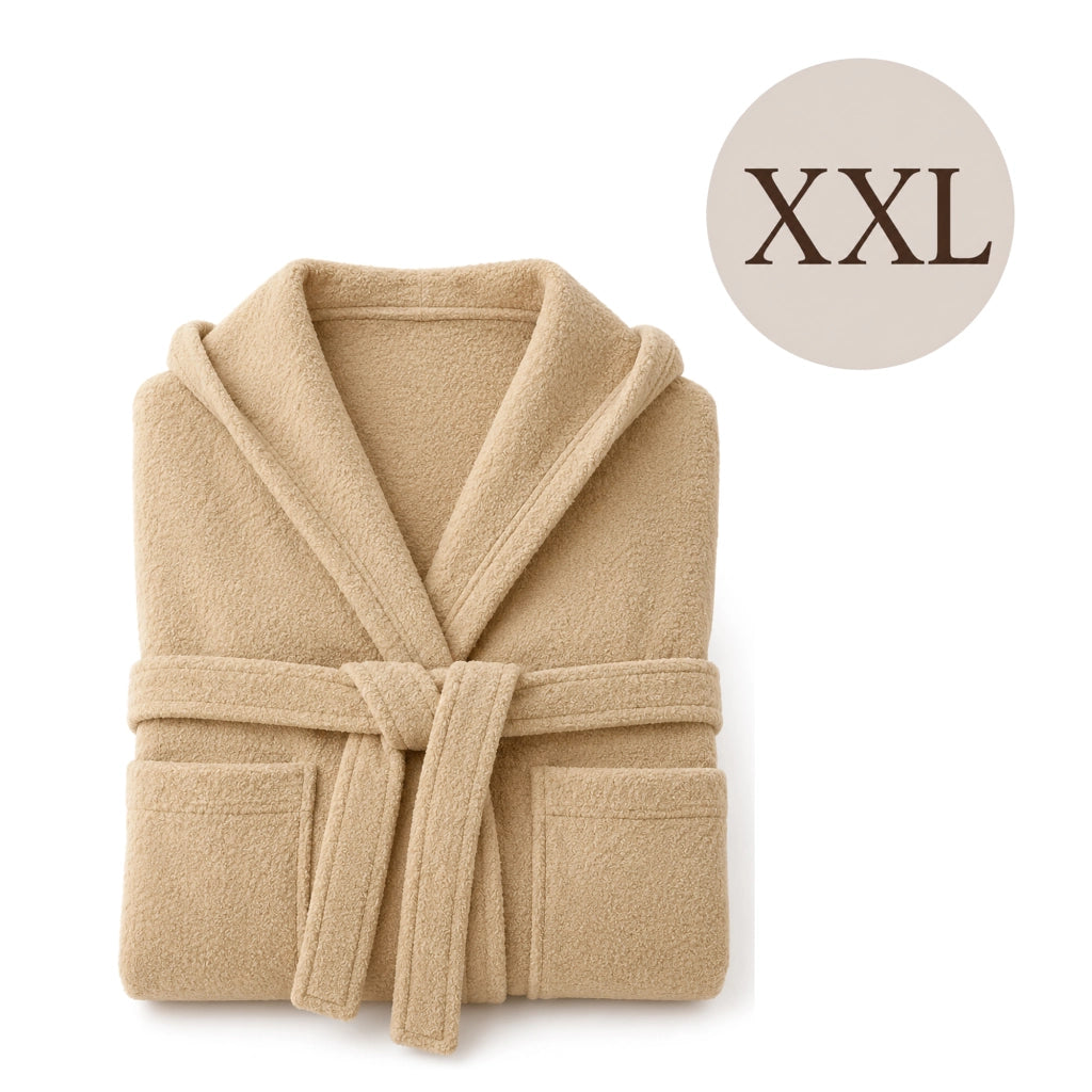 Satina, Accappatoio 100% Cotone con Cappuccio, Bianco Crema