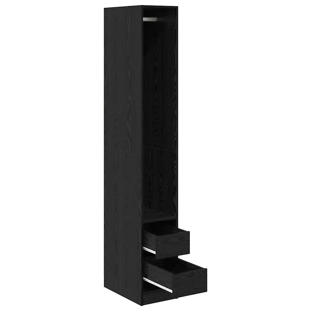 Guardaroba Rovere Nero 50 x 30 x 200 cm Legno multistrato
