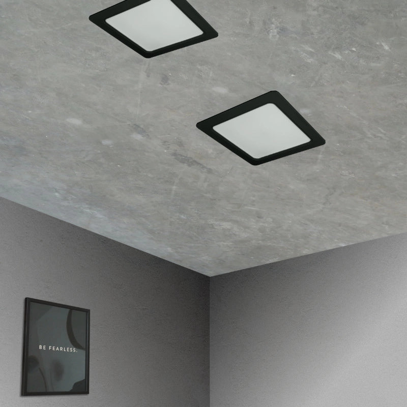 Plafoniera LED bagno 18W 2in1 quadrata nera IP54 DPM