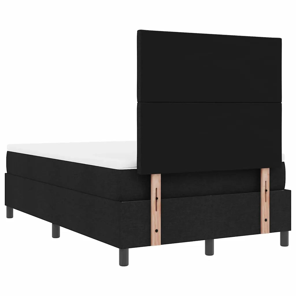 Letto a molle con materasso Nero 120 x 190 cm Tessuto 3339450