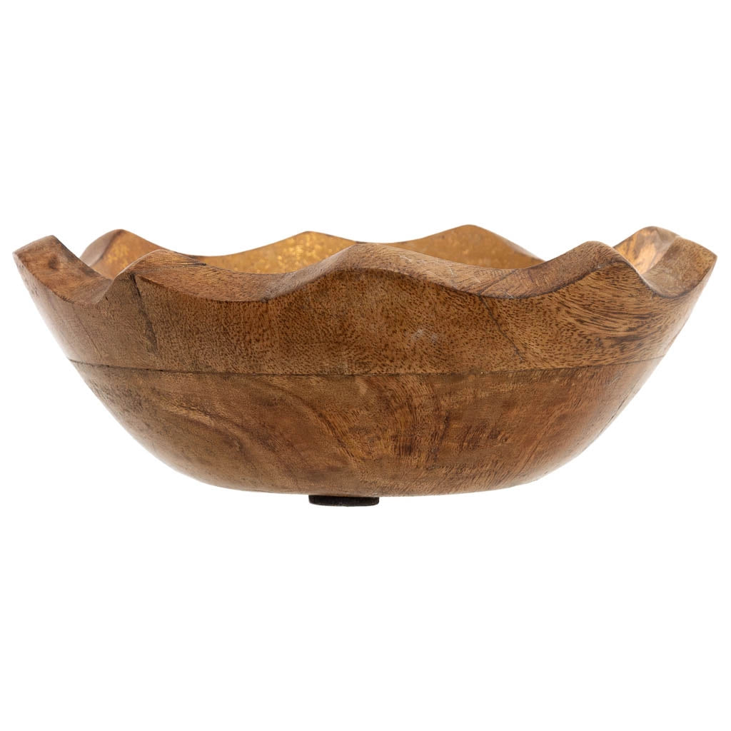 Ciotola in legno rame 30x30x12h cm