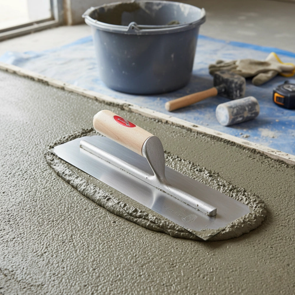Frattone americano lungo liscio con manico in legno 36x12 cm