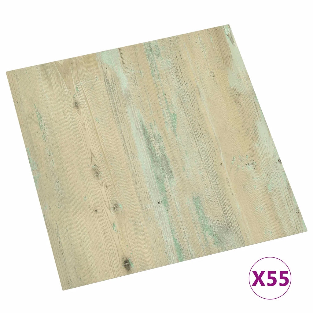 Tavole per Pavimenti 5,11 m² 55 pcs PVC Bianco e Marrone Chiaro 42046342