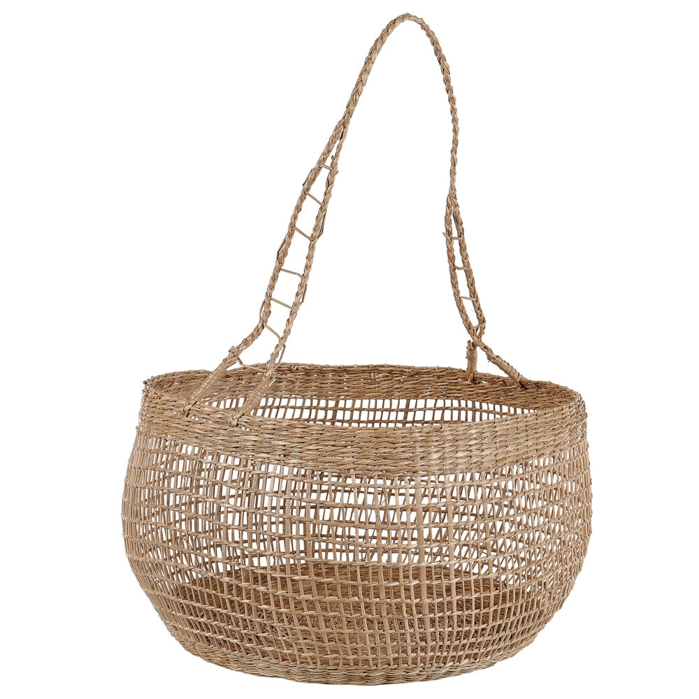 Set di 3 cestini in alghe naturali con manici Accessorio per la casa in stile Boho