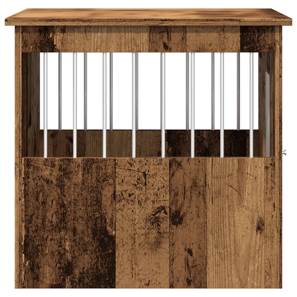 Gabbia Cani da Arredamento Legno Antico Legno Multistrato 857636