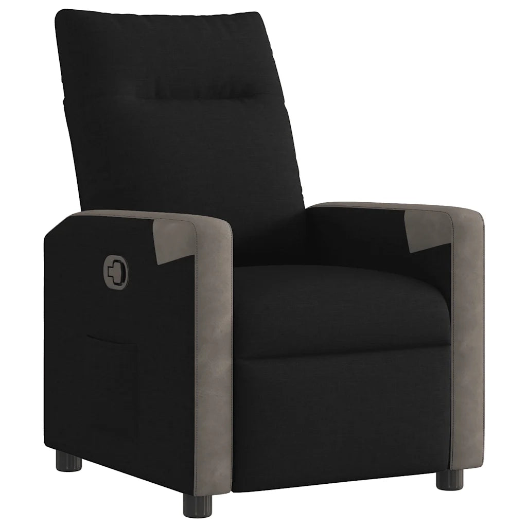 Poltrona Reclinabile in Tessuto Nero 4104841