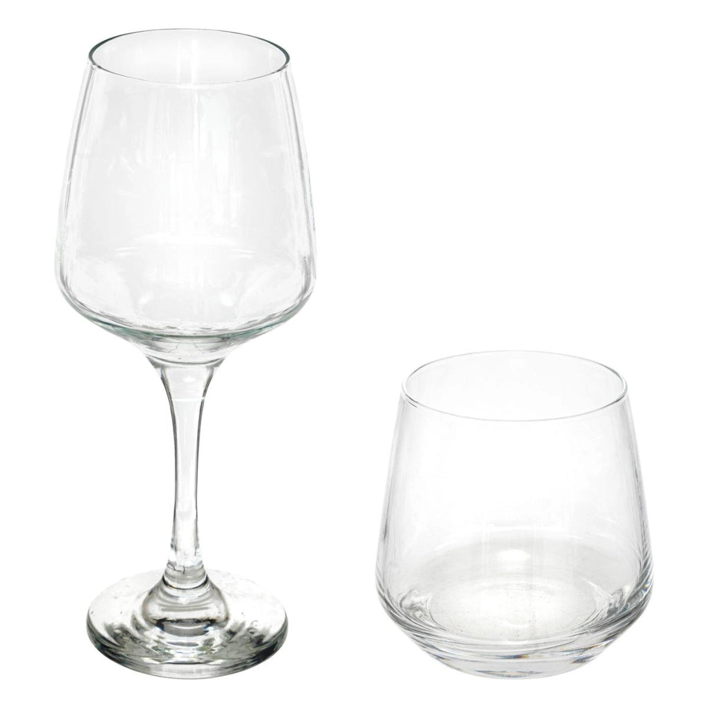 Set elaya 12pz 19x19x6 cm in vetro