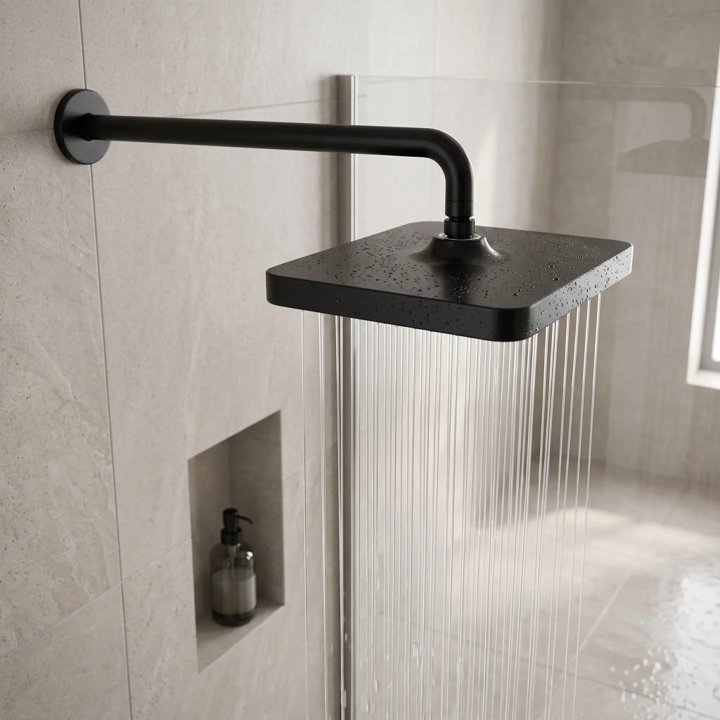 Soffione Doccia Rettangolare Rea Js-032 Black
