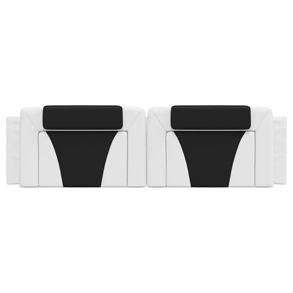 Cuscino Testiera Viana Bianco e Nero 180 cm in Similpelle 374810