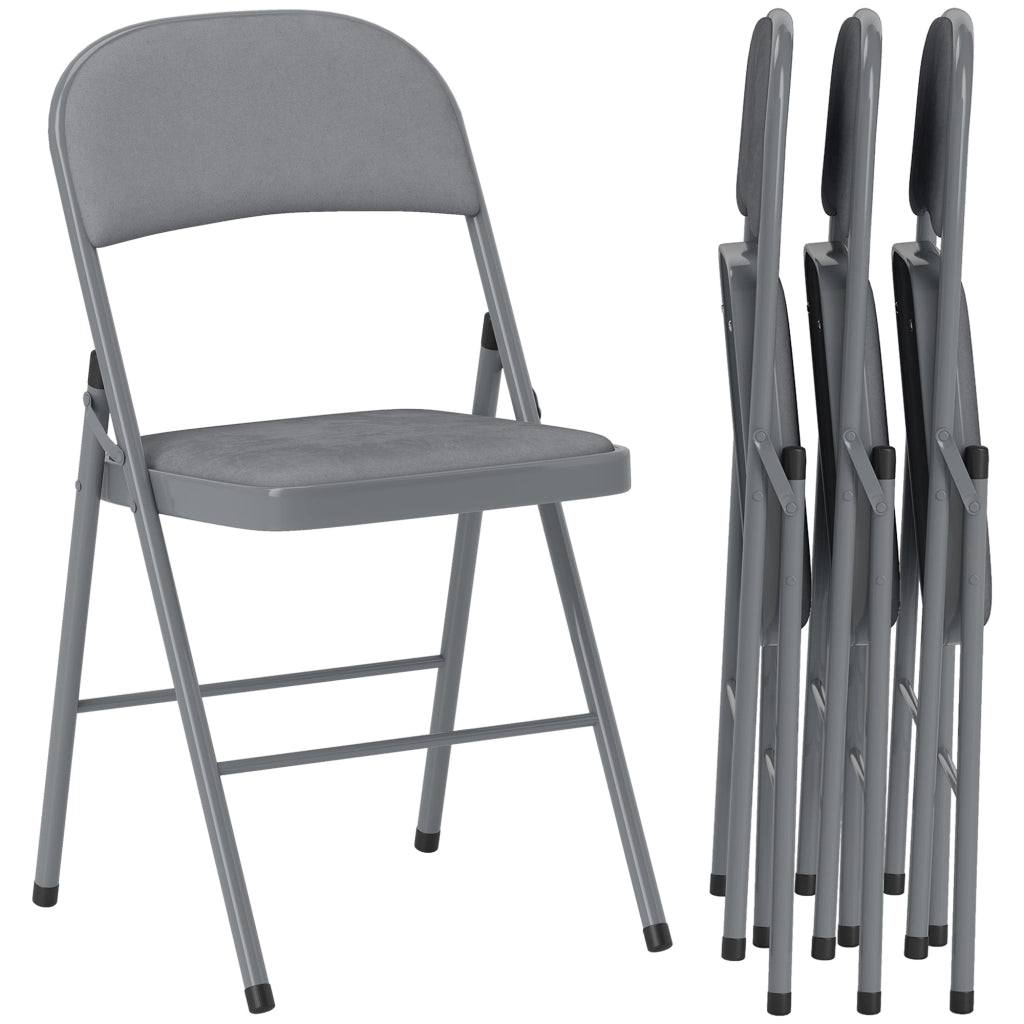 Sedia Pieghevole Imbottita ¨C Minimal ¨C Grigio Chiaro