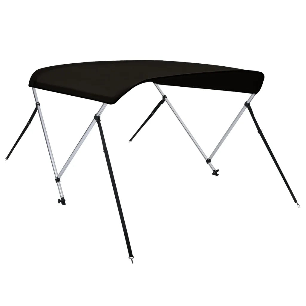 Bimini di Prua con Tendalino 2 Archi Nero 180x150x110 cm 94797