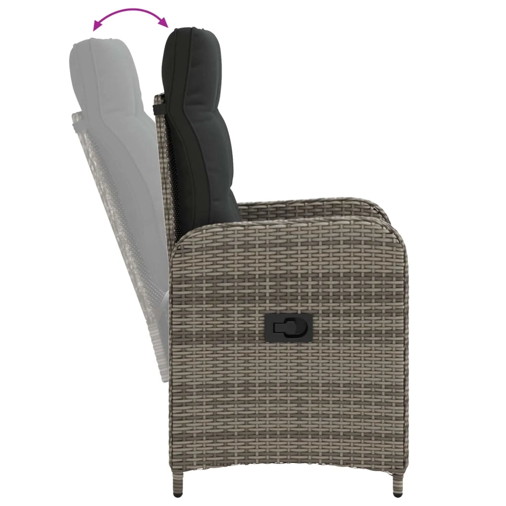 Set da pranzo per esterni 5 pz Grigio chiaro e grigio scuro 3422327