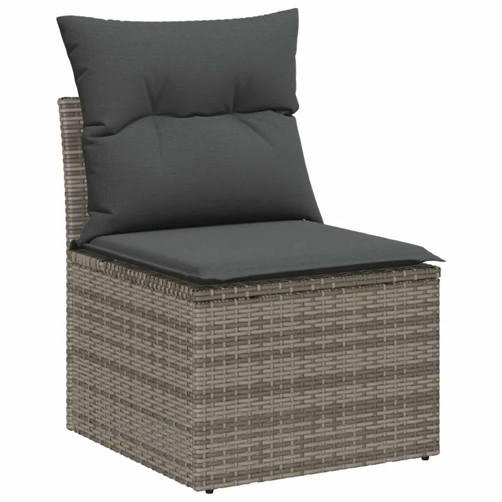 Set Divano da Giardino con cuscino con cuscino 8 pcs Grigio