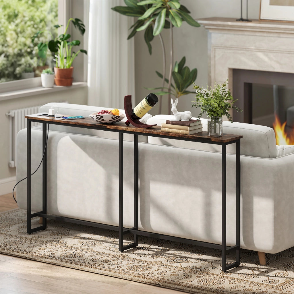 Tavolo console ¨C Minimal ¨C marrone 160x80x20