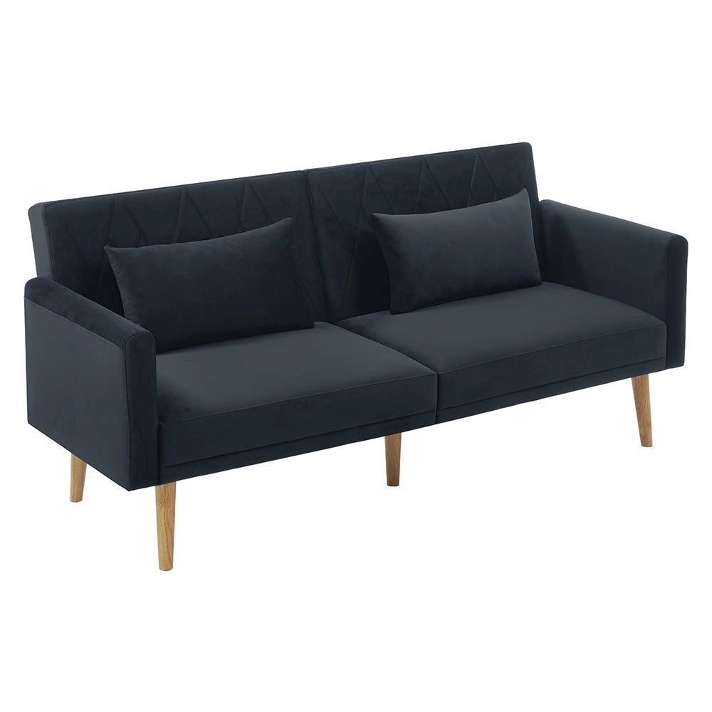 Divano 2 posti - Xylo - velluto, letto convertibile, multifunzione