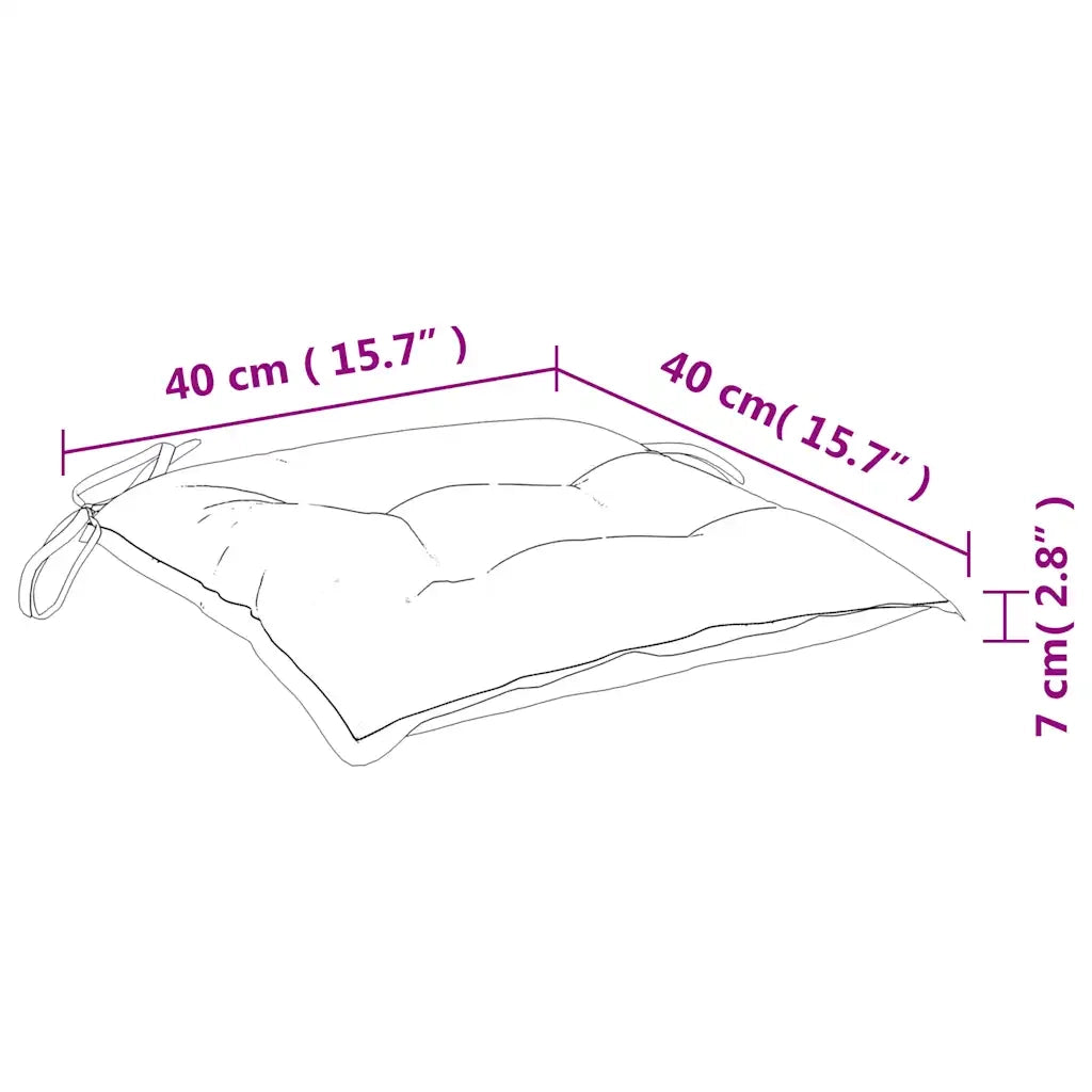 Cuscini per Sedia 4 pz Multicolore 40x40x7 cm Tessuto 361493