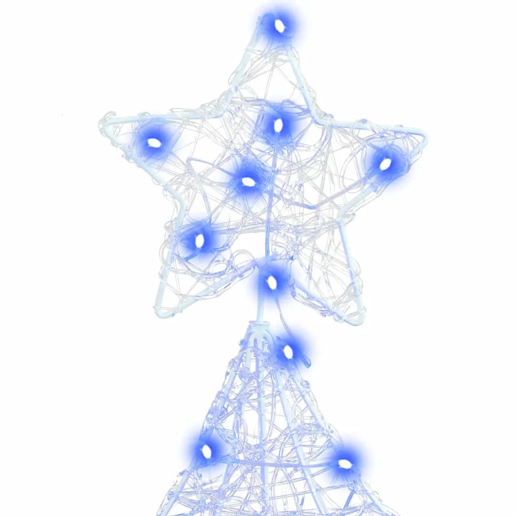 Albero di Natale con 100 LED Blu 120 cm Acrilico 42018975