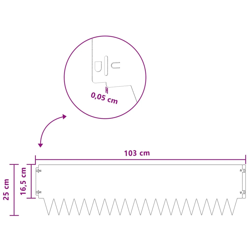 Bordura per Prato 20 pcs metallo 8008303