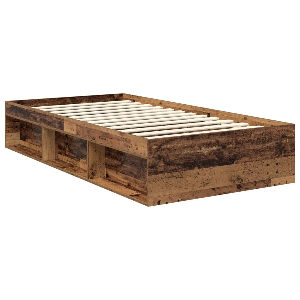 Struttura del letto con testiera Legno vecchio 100 x 200 cm
