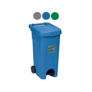 Bidone Urban Quadro con Pedale Verde L 80 Stefanplast