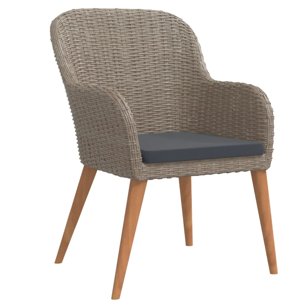Set da Pranzo da Giardino 9 pz con Cuscini Marrone 3099516